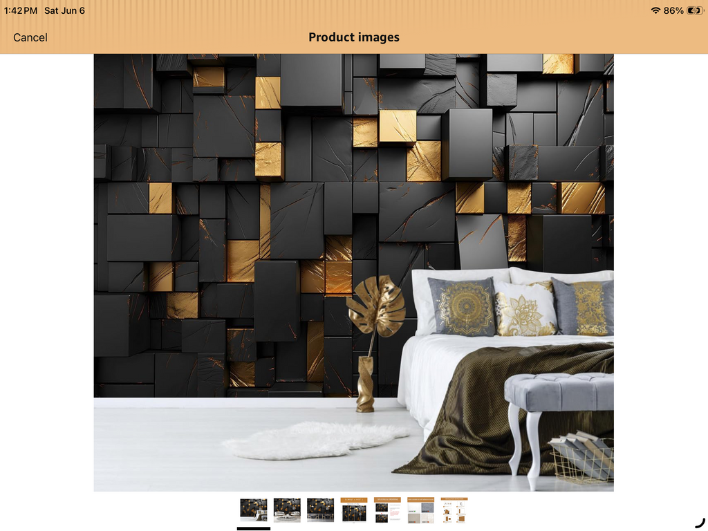 TUNDJ 82”x57” Peel and Stick Mural Wallpaper ZZ-009