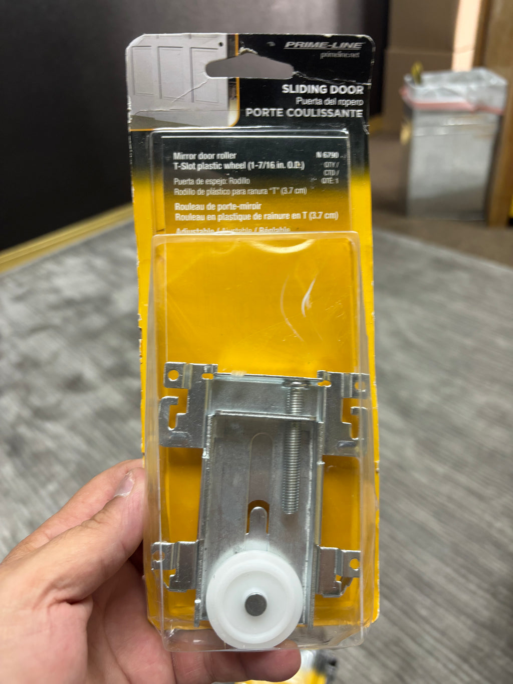 Mirror door roller.