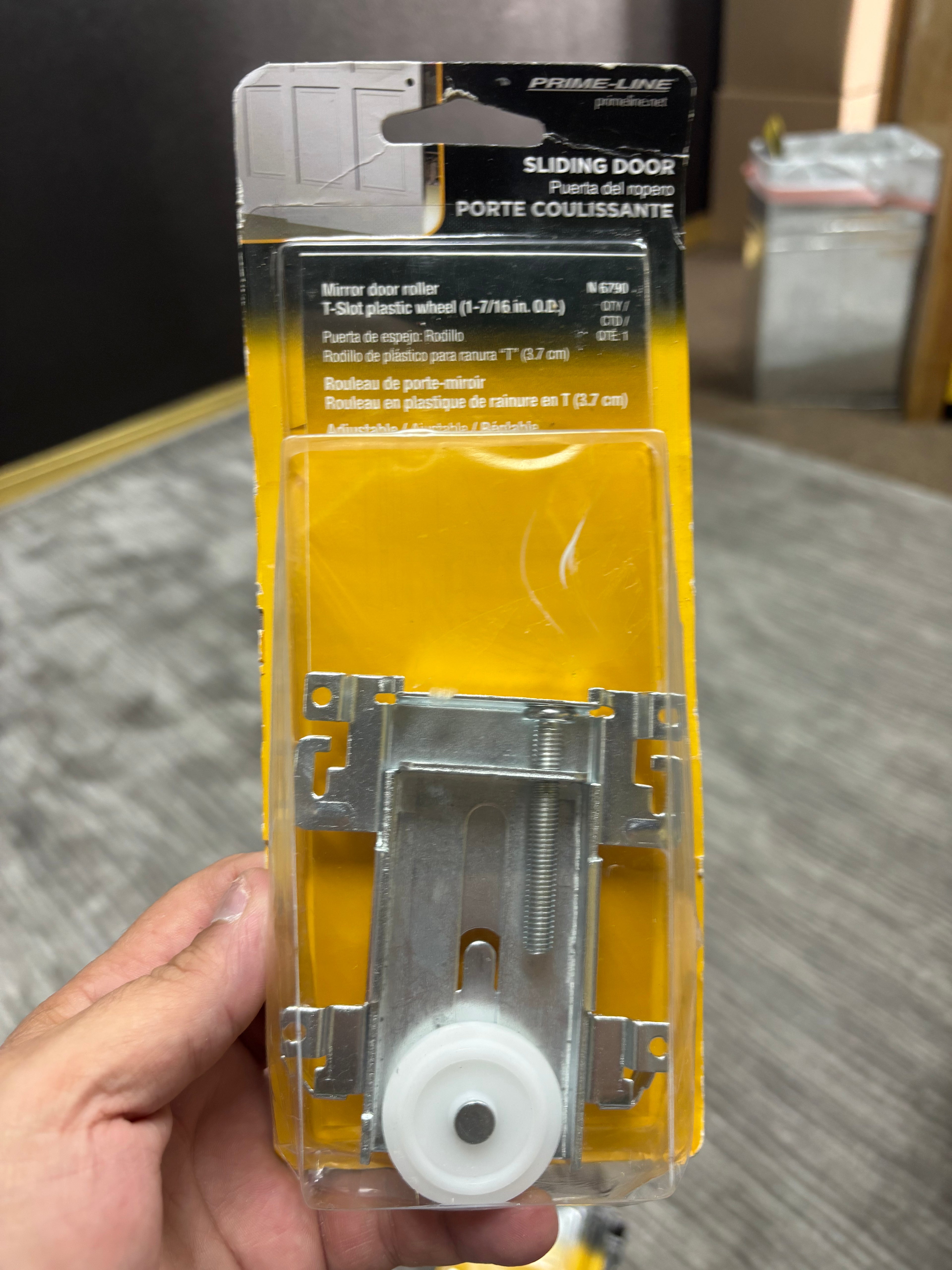 Mirror door roller.