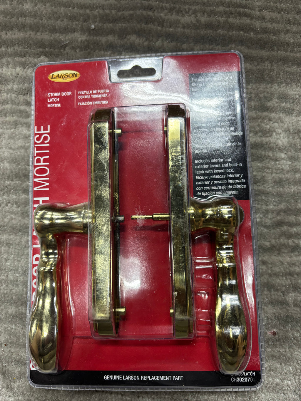 Storm door latch.