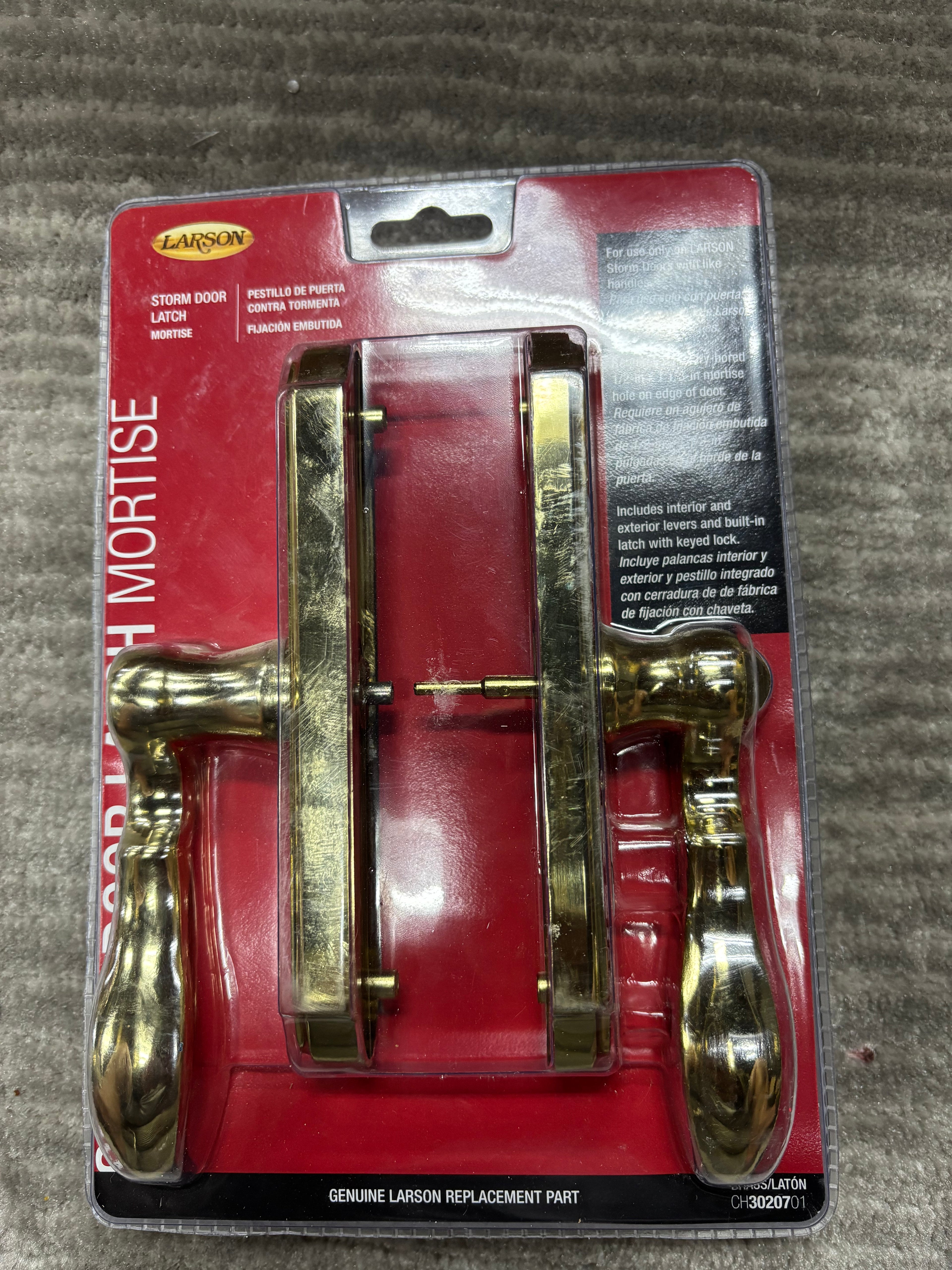 Storm door latch.