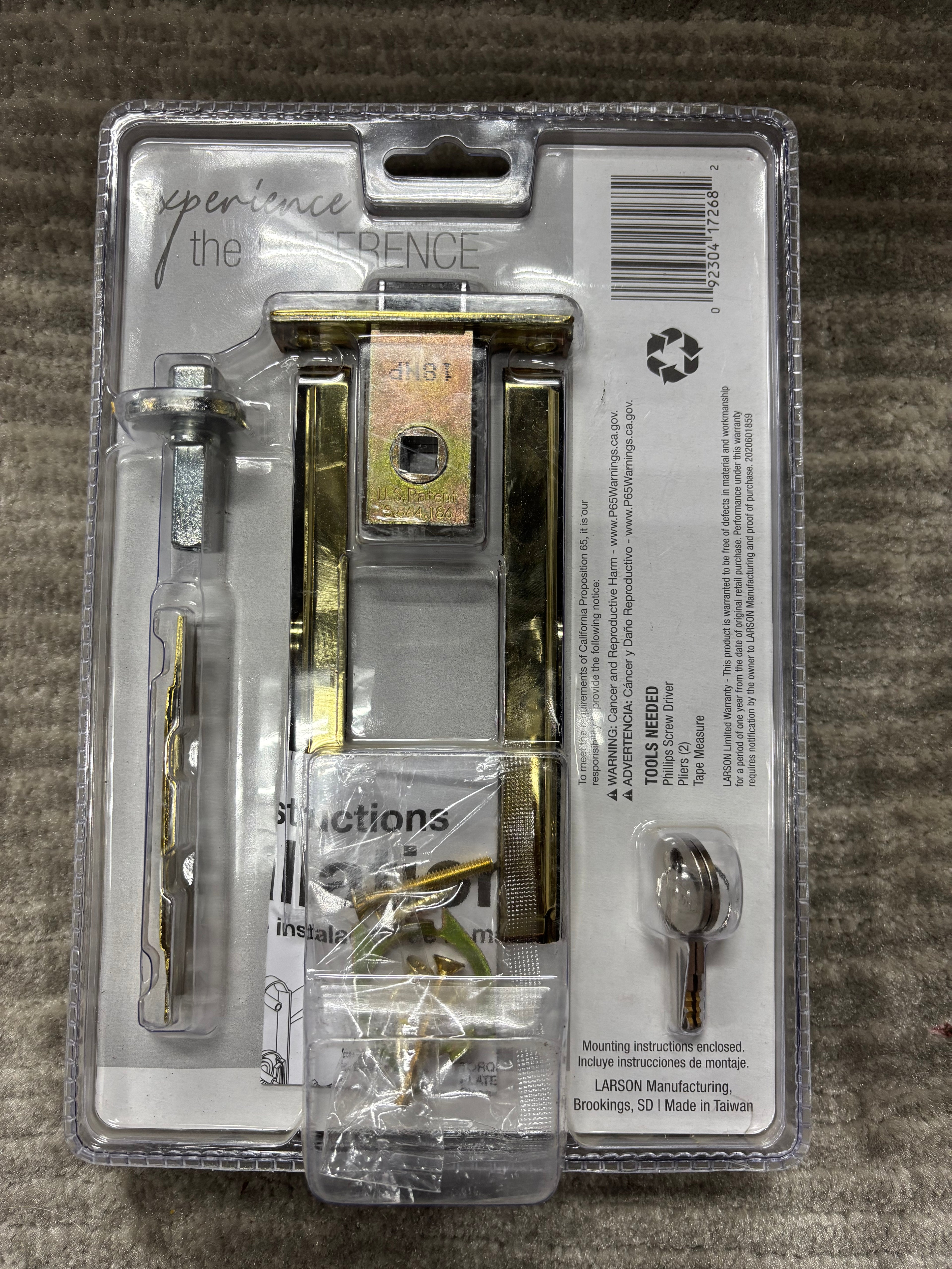 Storm door latch.