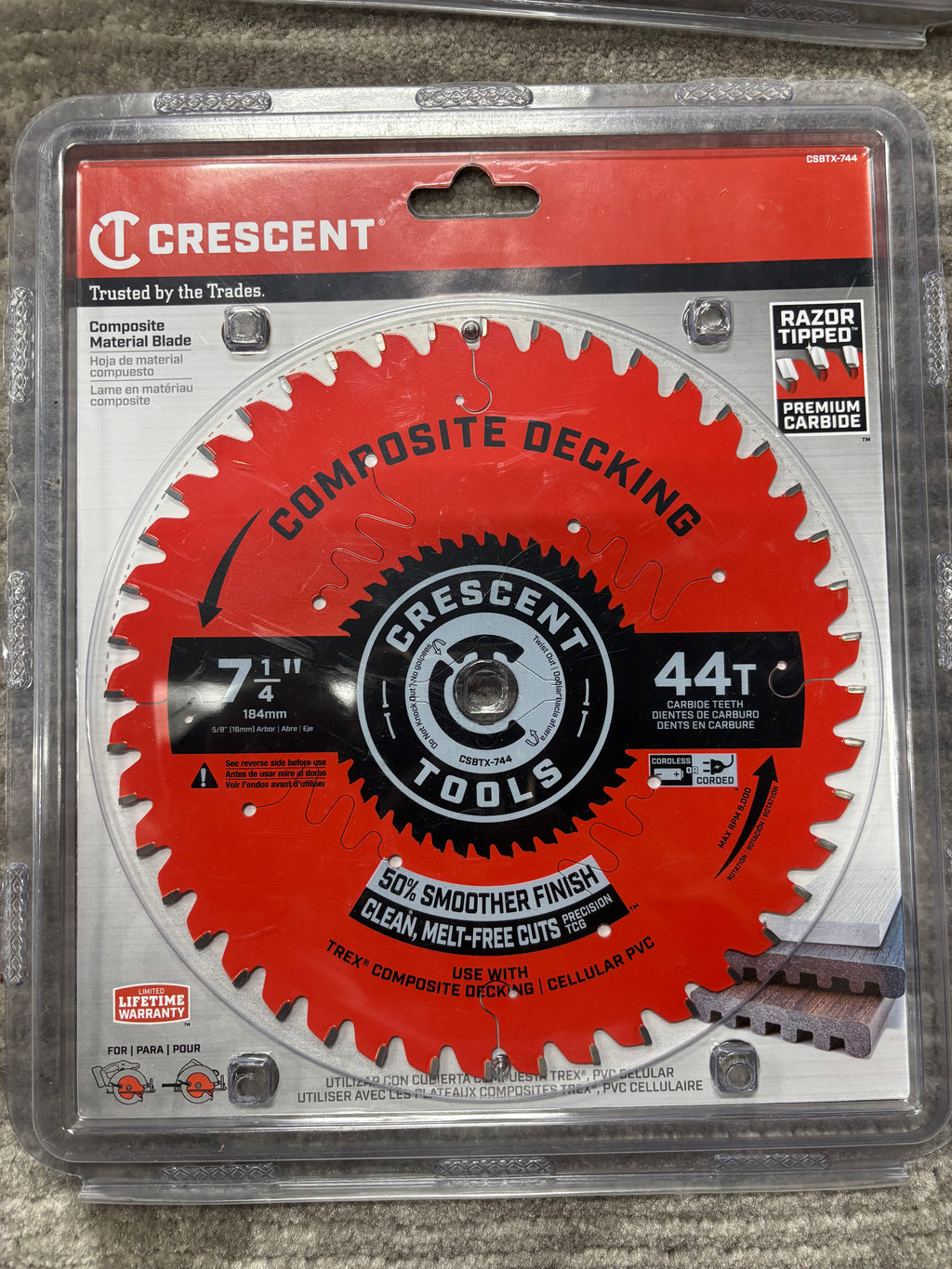 Crescent saw blade 7 1/4”