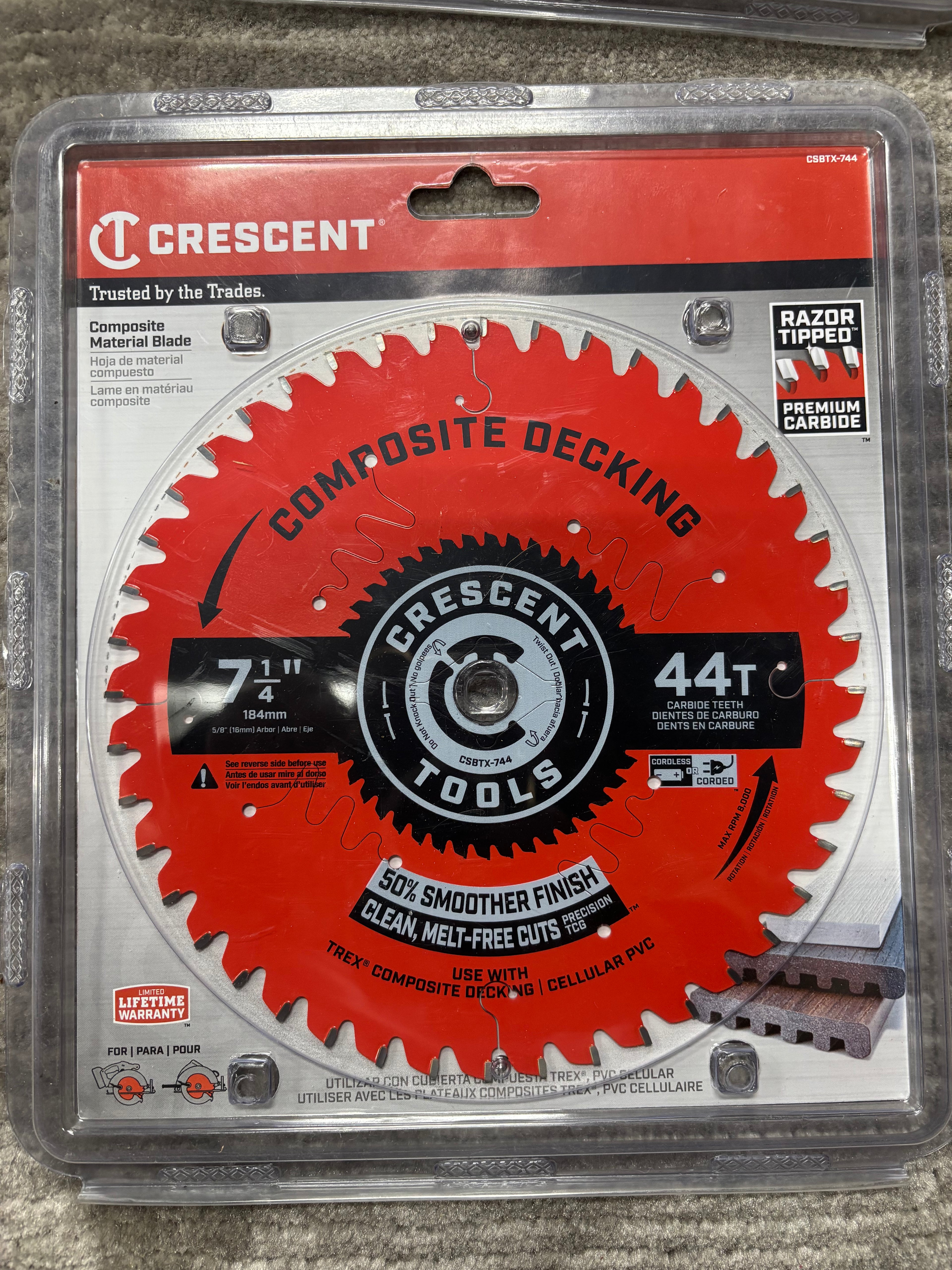 Crescent saw blade 7 1/4”