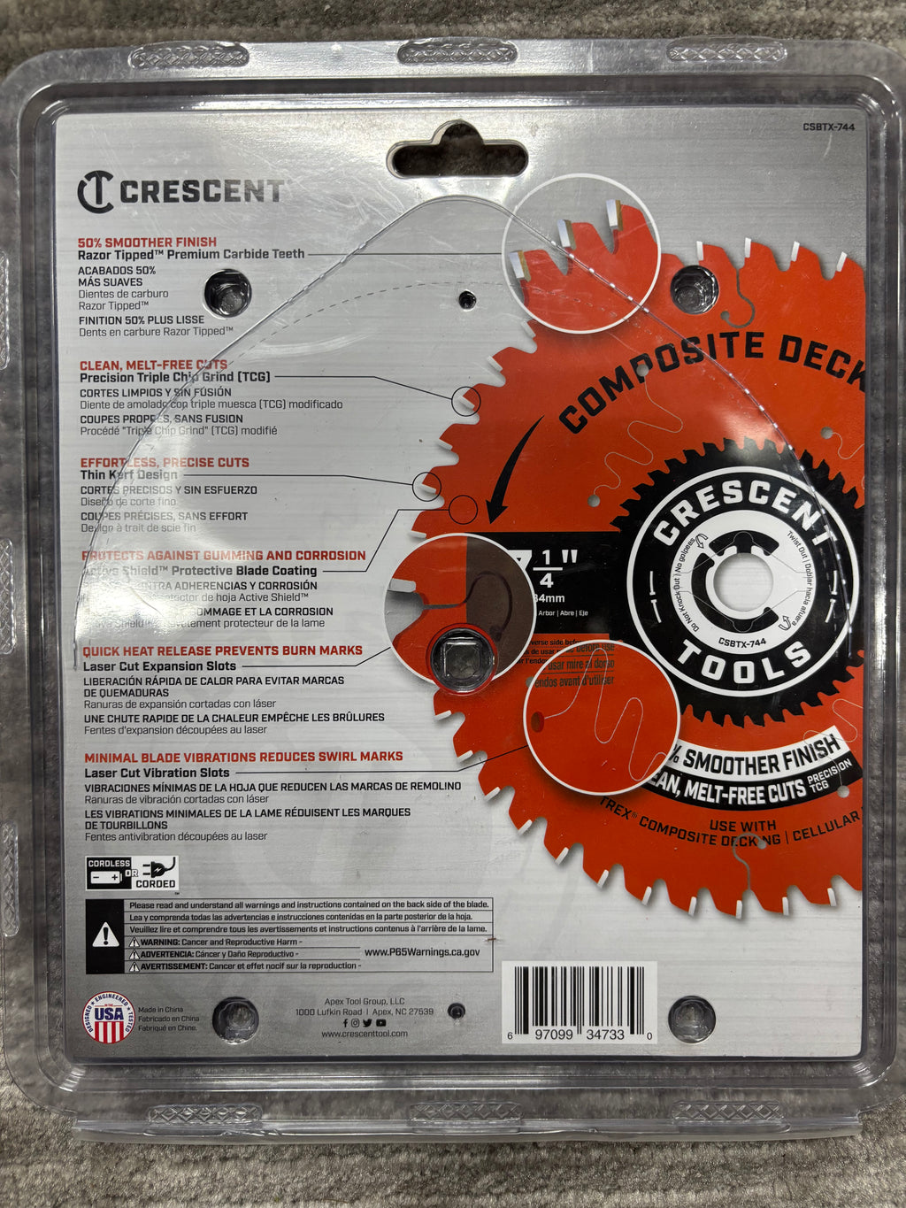 Crescent saw blade 7 1/4”