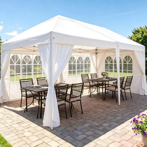 10 x 20 FT Pop-Up Canopy Tent Without Sidewalls, White