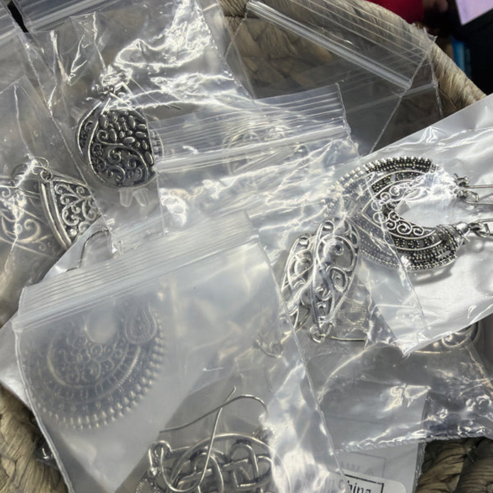 Assorted Silver-Tone Bohemian Earrings & Jewelry Collection
