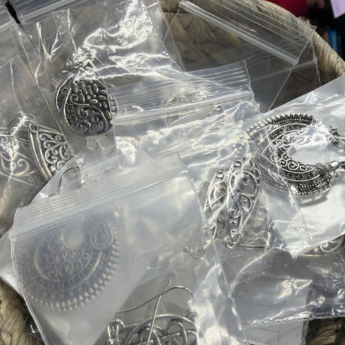 Assorted Silver-Tone Bohemian Earrings & Jewelry Collection
