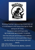 Mustang Towing – 4 New Tires! Up to 33's