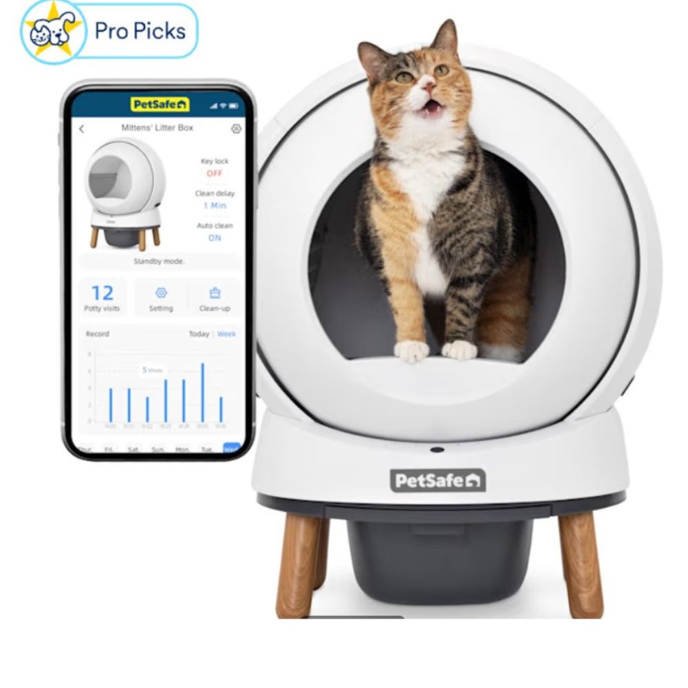 PetSafe ScoopFree SmartSpin Self-Cleaning Litter Box – White