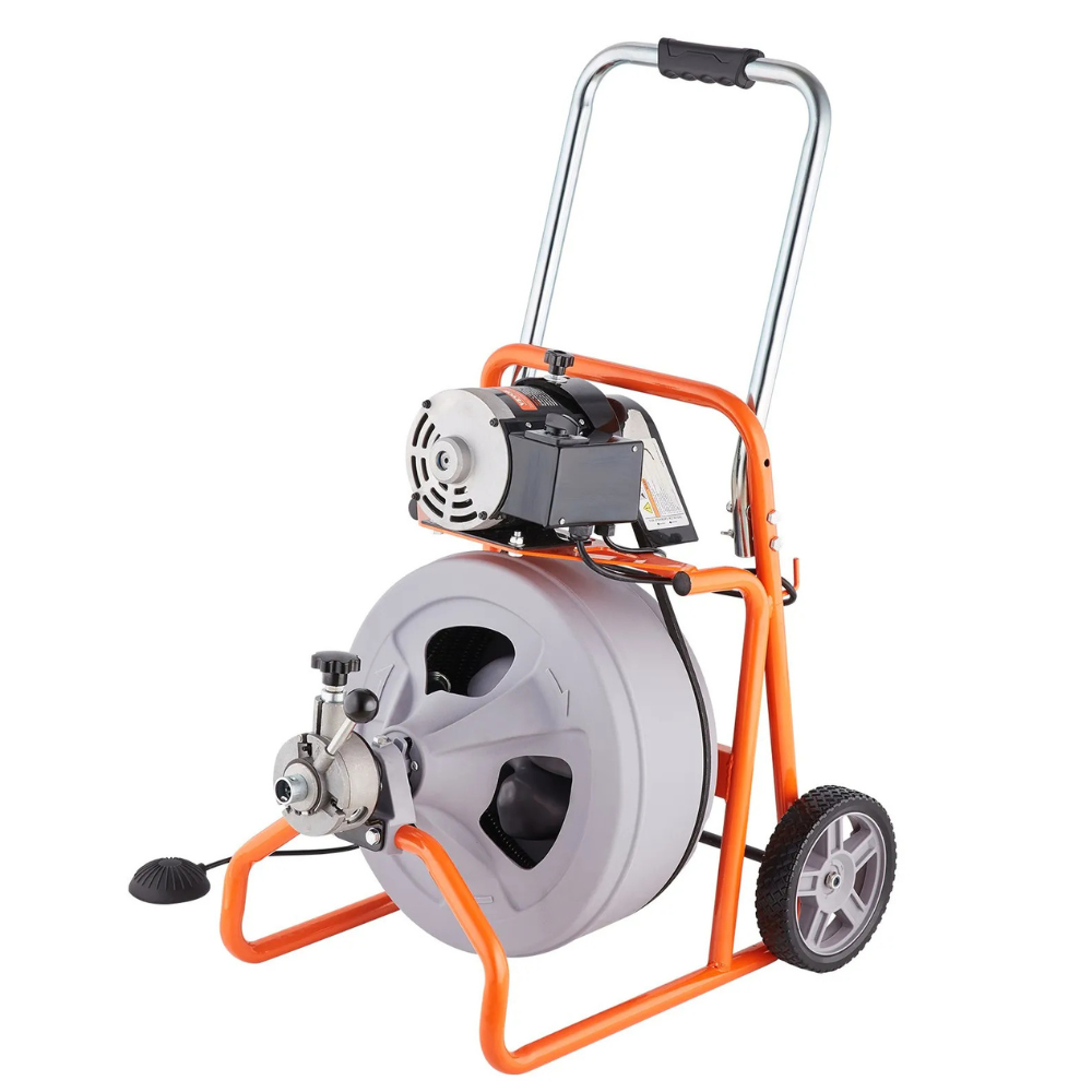 VEVOR 100 ft Pipe Drain Cleaner Machine with Auto Feed