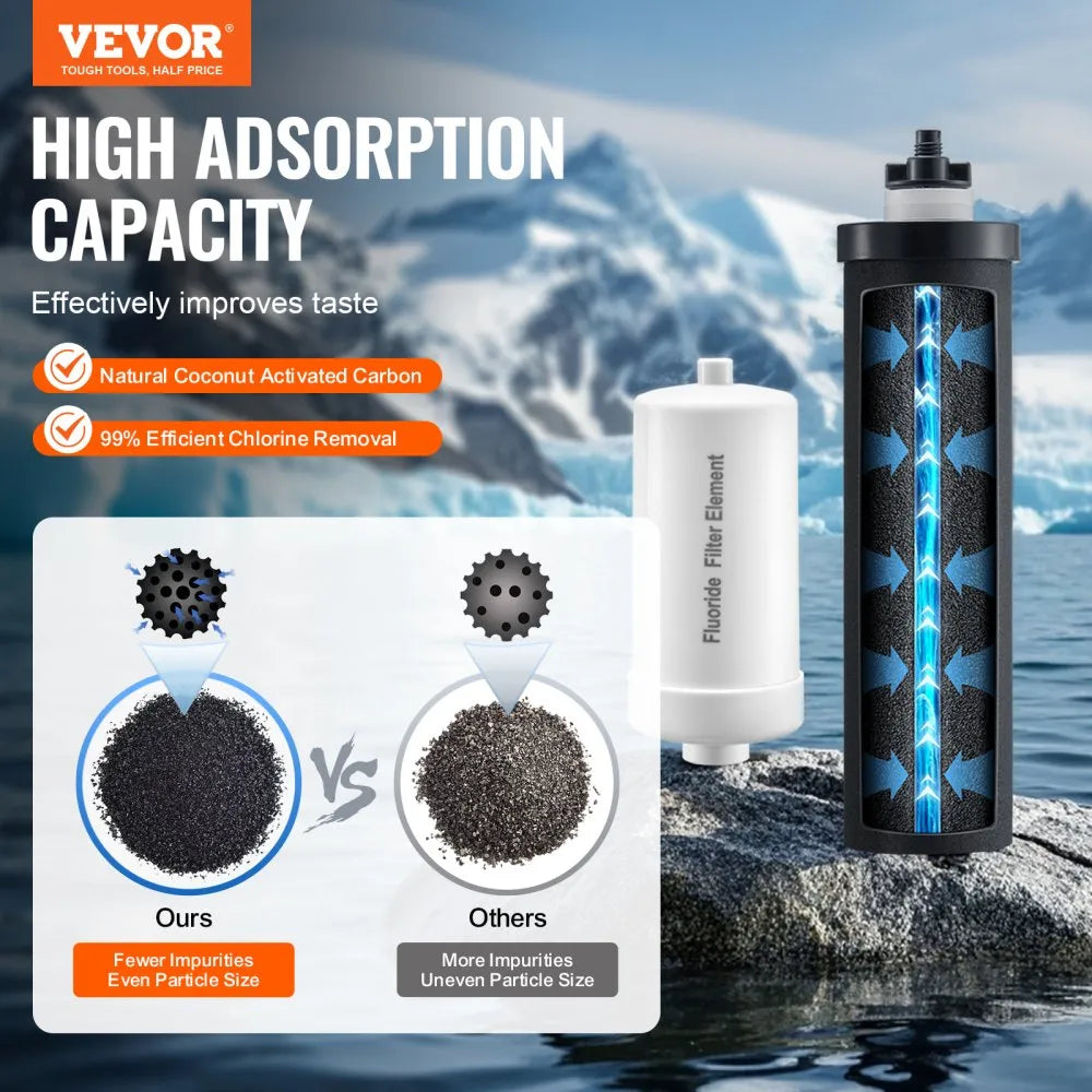 VEVOR Gravity Water Filter Replacement Set – 4 Pack