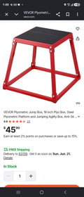 VEVOR 18" Steel Plyometric Jump Box – Anti-Slip Workout Platform