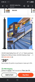 VEVOR Stainless Steel Cable Railing Post