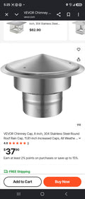 VEVOR 6" Stainless Steel Chimney Cap