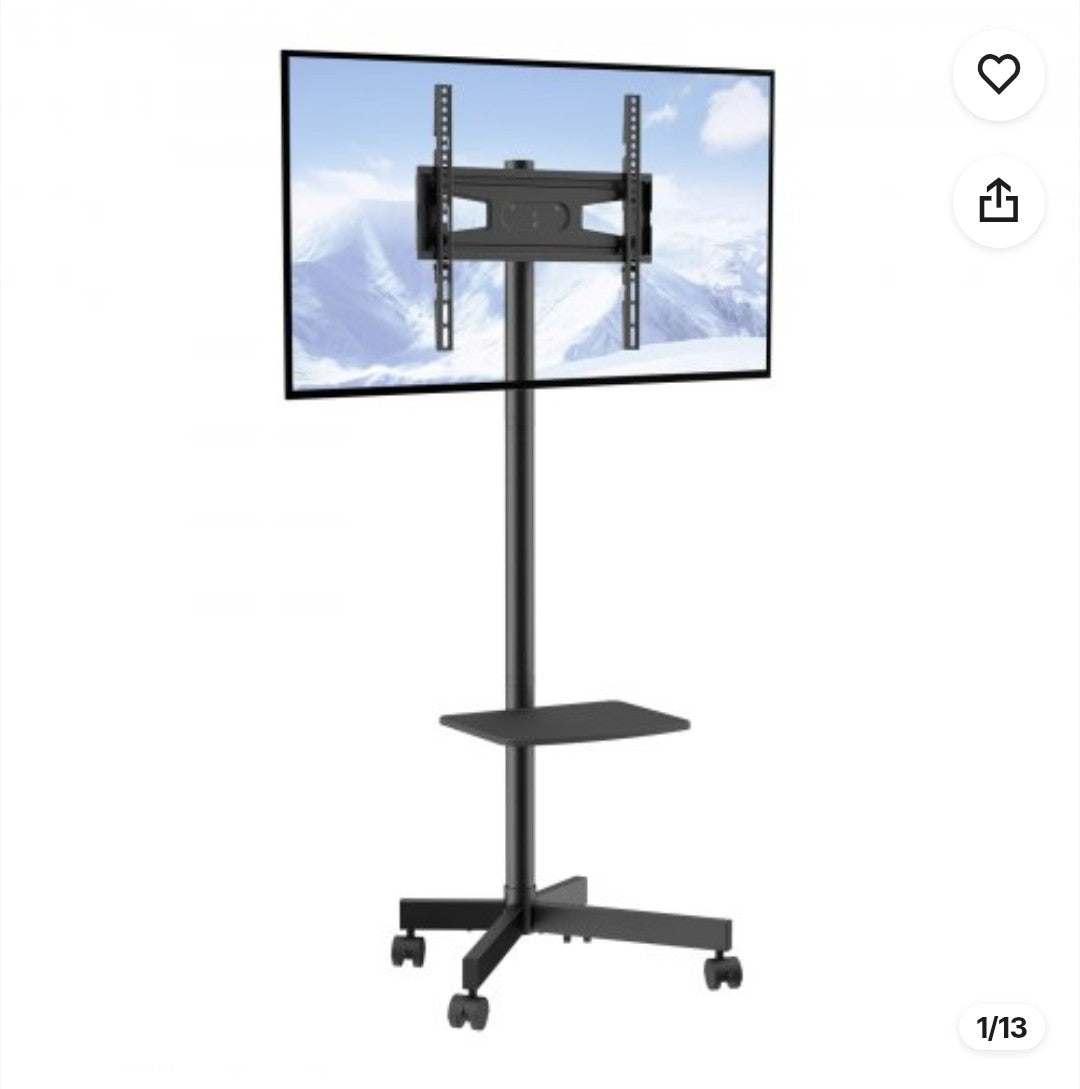VEVOR Mobile TV Stand / Rolling TV Cart – $39.99