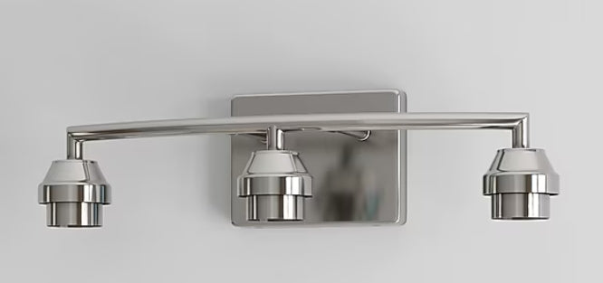 Style Selections Mix and Match 18.63-in 3 Light Brushed Nickel Transitional Bathroom Vanity light fitter
