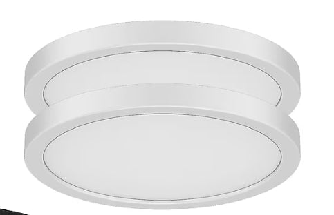 Project Source 7.5-in White or Matte Black Indoor 1 -Light LED Tunable White Flush Mount Light with Acrylic Shade 2 -Pack