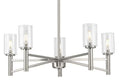Progress Lighting Roxobel 5 -Light Brushed Nickel Clear glass Steel Chandelier