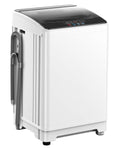 TABU 18lbs Portable Washing Machine, 2.4 Cu Ft Full Automatic Washing Machine with Drain Pump, Automatic Washer and Dryer with 10 Wash Programs & 8 Water Levels for Home, Apartment, RV, White