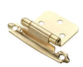 RELIABILT 200-Degree Adjustable Overlay Surface Self-Closing Satin Brass Cabinet Hinge, 5 Pair(s) 10 -Pieces