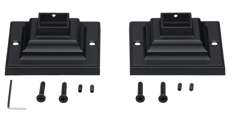 Harbor Breeze 2-Pack 3.58-in x 1.42-in Black Aluminum Mounting Bracket for Path Light
