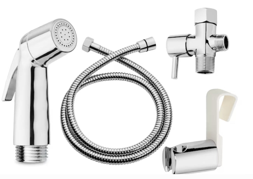 Brondell Silver Chrome Toilet Mounted Handheld Bidet Sprayer