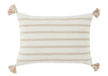 Origin 21 Cream Striped Ivory Rectangular Lumbar pillow