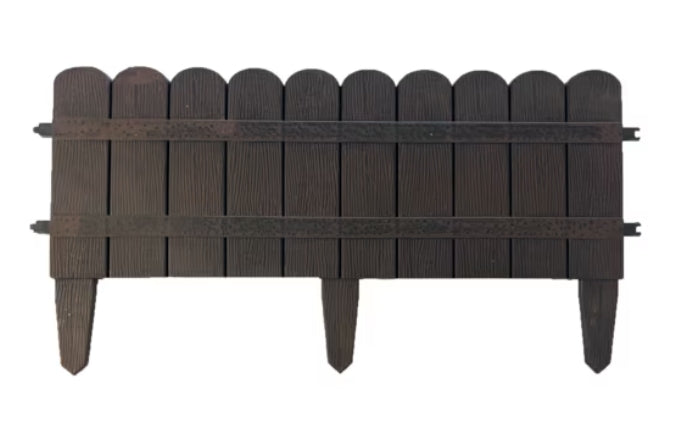 Style Selections 2.13-ft x 13-in Dark Brown Plastic Landscape edging section with stakes