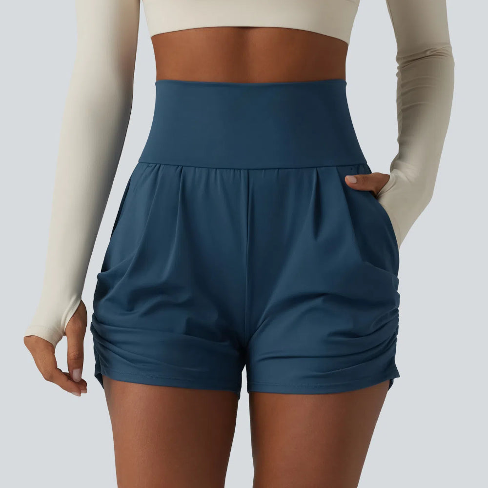 SoftlyZero™ Airy High Waisted Ruched Yoga Shorts 3"