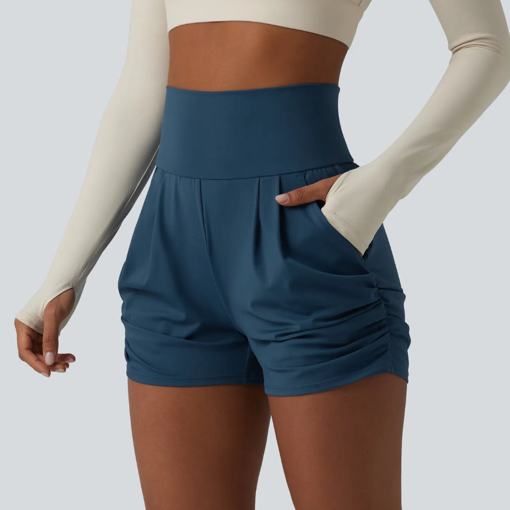SoftlyZero™ Airy High Waisted Ruched Yoga Shorts 3"