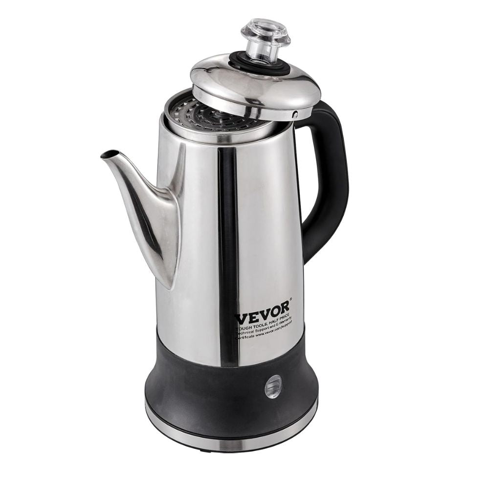 VEVOR 12-Cup Electric Percolator Coffee Pot, 1000W