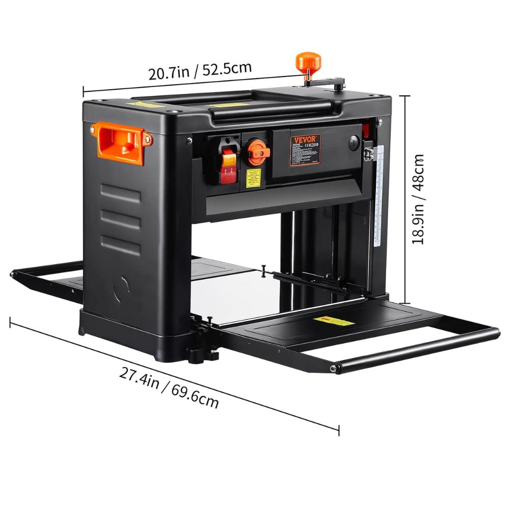 VEVOR 13" Three-Blade Two-Speed Benchtop Thickness Planer