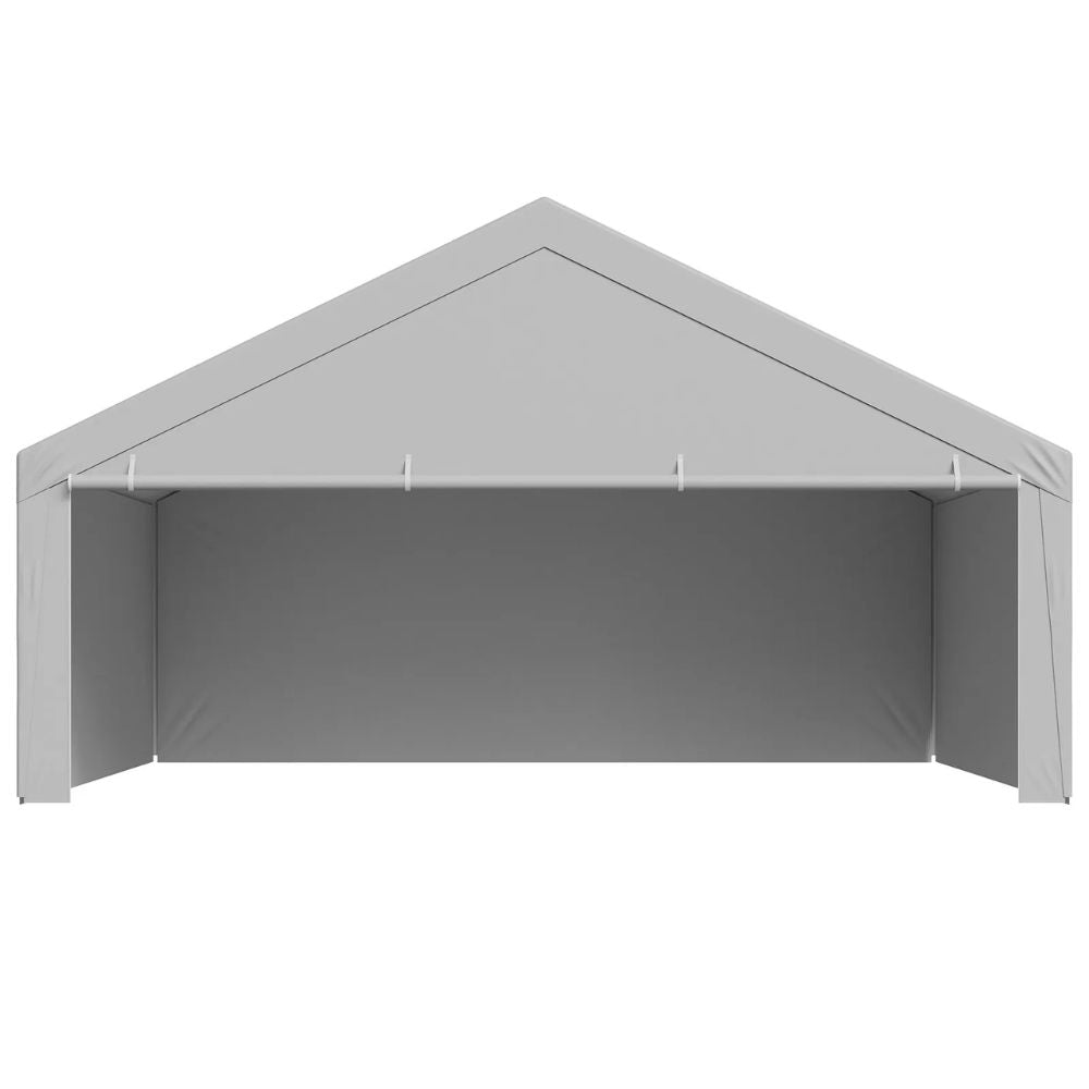 VEVOR 20 x 20 ft Carport Replacement Canopy Cover, Grey