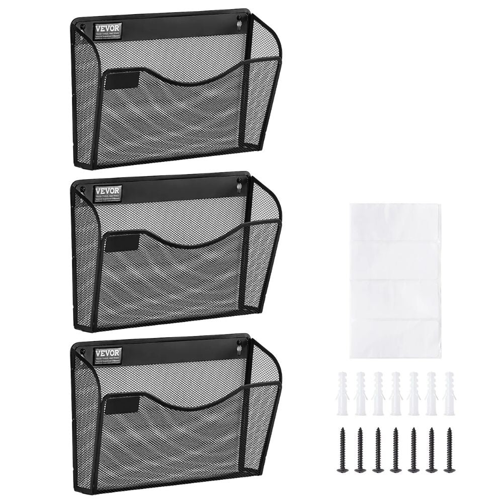 VEVOR 3-Piece Mesh Wall File Holder, 1-Pocket