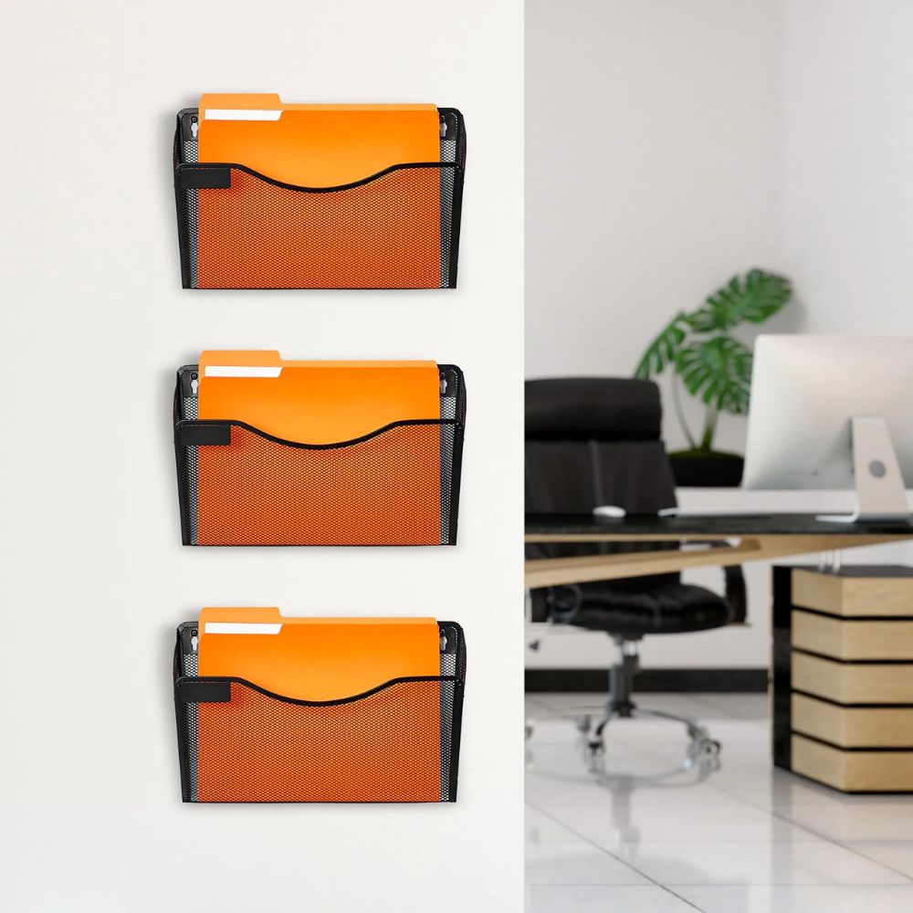 VEVOR 3-Piece Mesh Wall File Holder, 1-Pocket