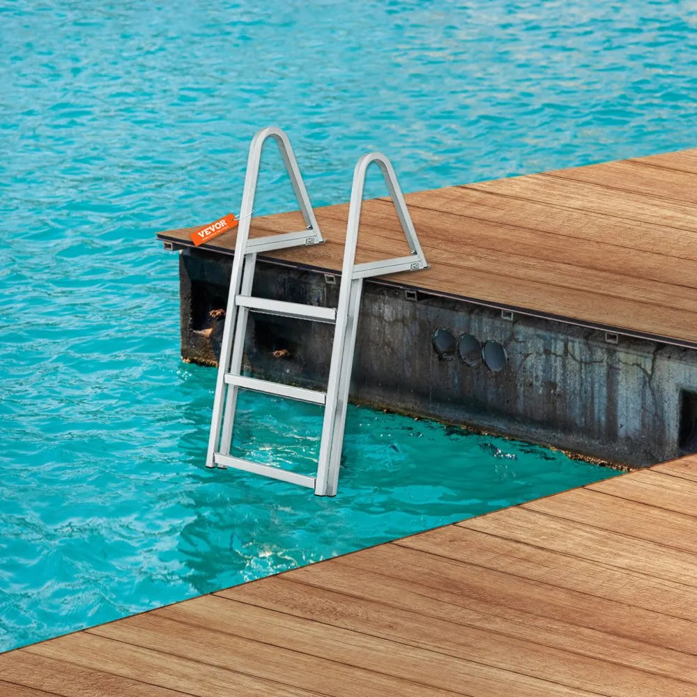 VEVOR Removable 3-Step Dock Ladder, 350 lbs Capacity