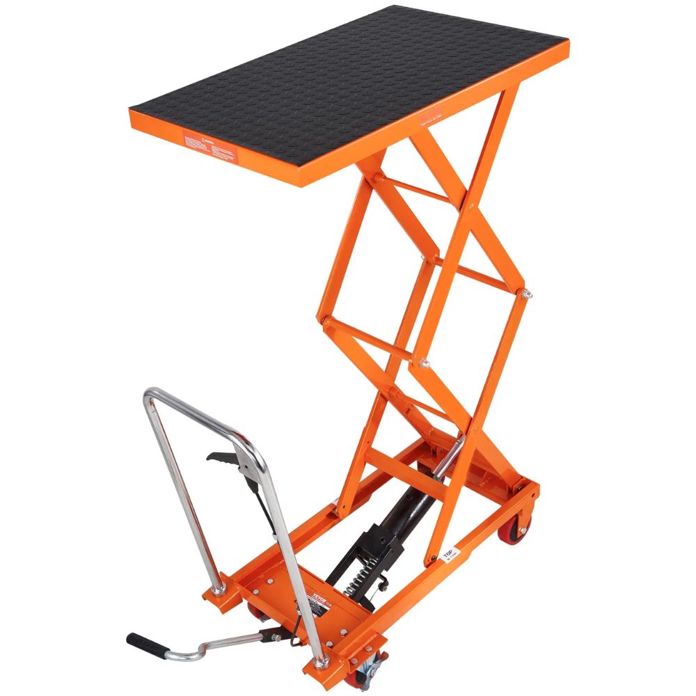 VEVOR 330 lb Hydraulic Double Scissor Lift Table Cart