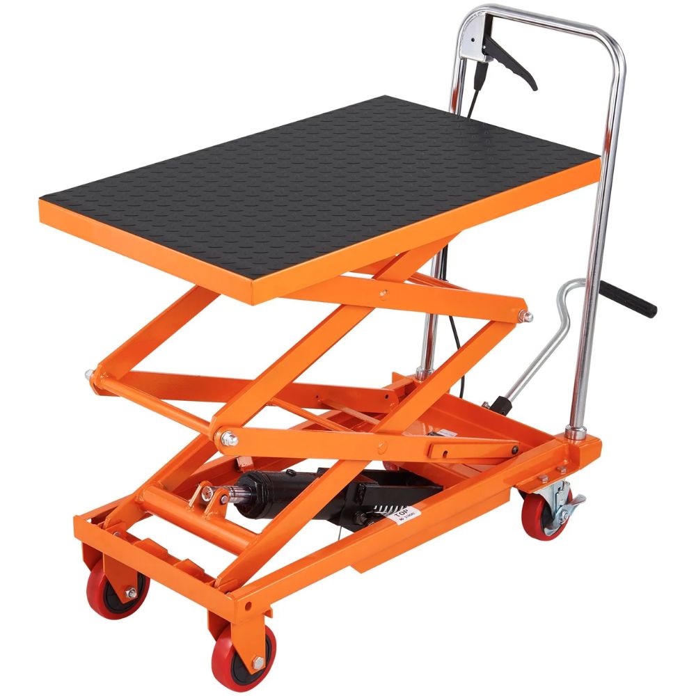 VEVOR 330 lb Hydraulic Double Scissor Lift Table Cart