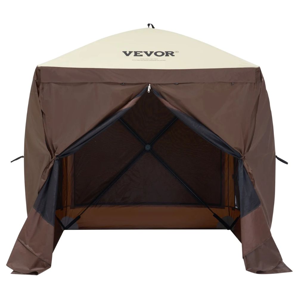 VEVOR 6x6FT Pop-Up Gazebo Screen Tent with Privacy Cloths