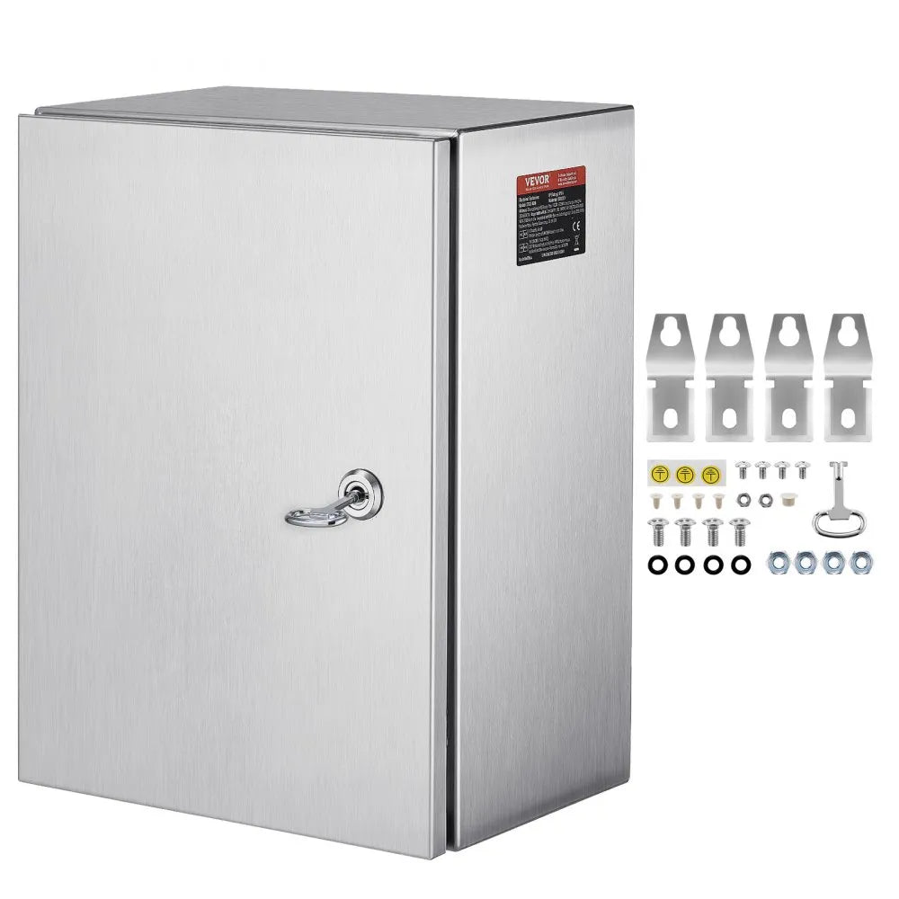 VEVOR 16" x 12" x 8" NEMA 4X Stainless Steel Electrical Enclosure