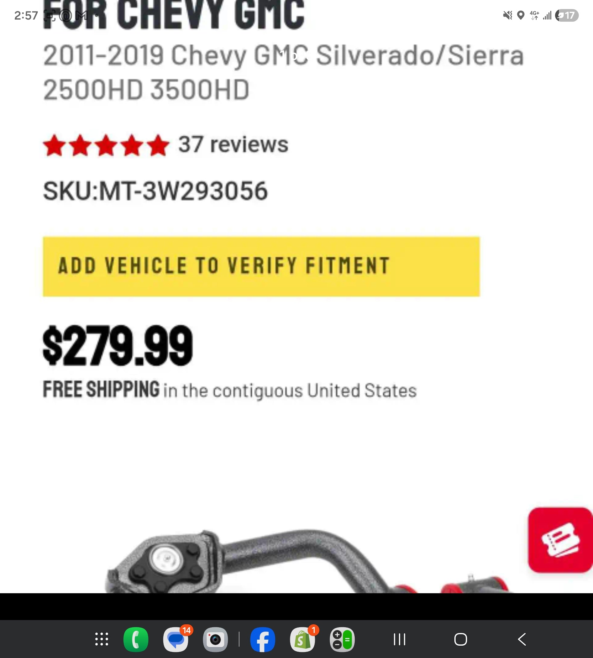 11 to 19 GM and Chevy 2 to 4 in lift Upper Control Arms