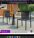 Zechariah Outdoor PE Rattan Stacking Dining Chairs (Set of 2)