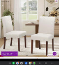 Oakridge Upholstered Dining Chair, Parsons Style Fabric Dining Chairs with Solid Wood Legs Sett 2