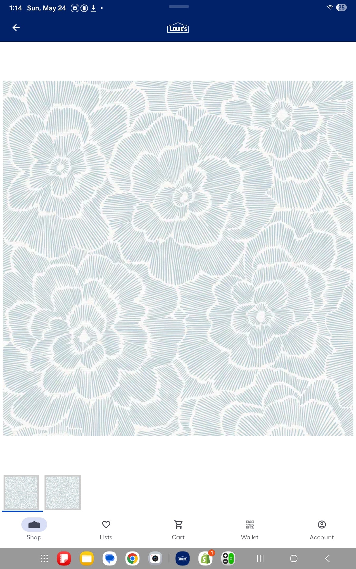 Wallpaper Mayflower Blue