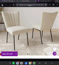Daina 34.2"H Modern Upholstered Kitchen Dining Chairs with thick Legs, Parsons Chairs 2 Chair set
