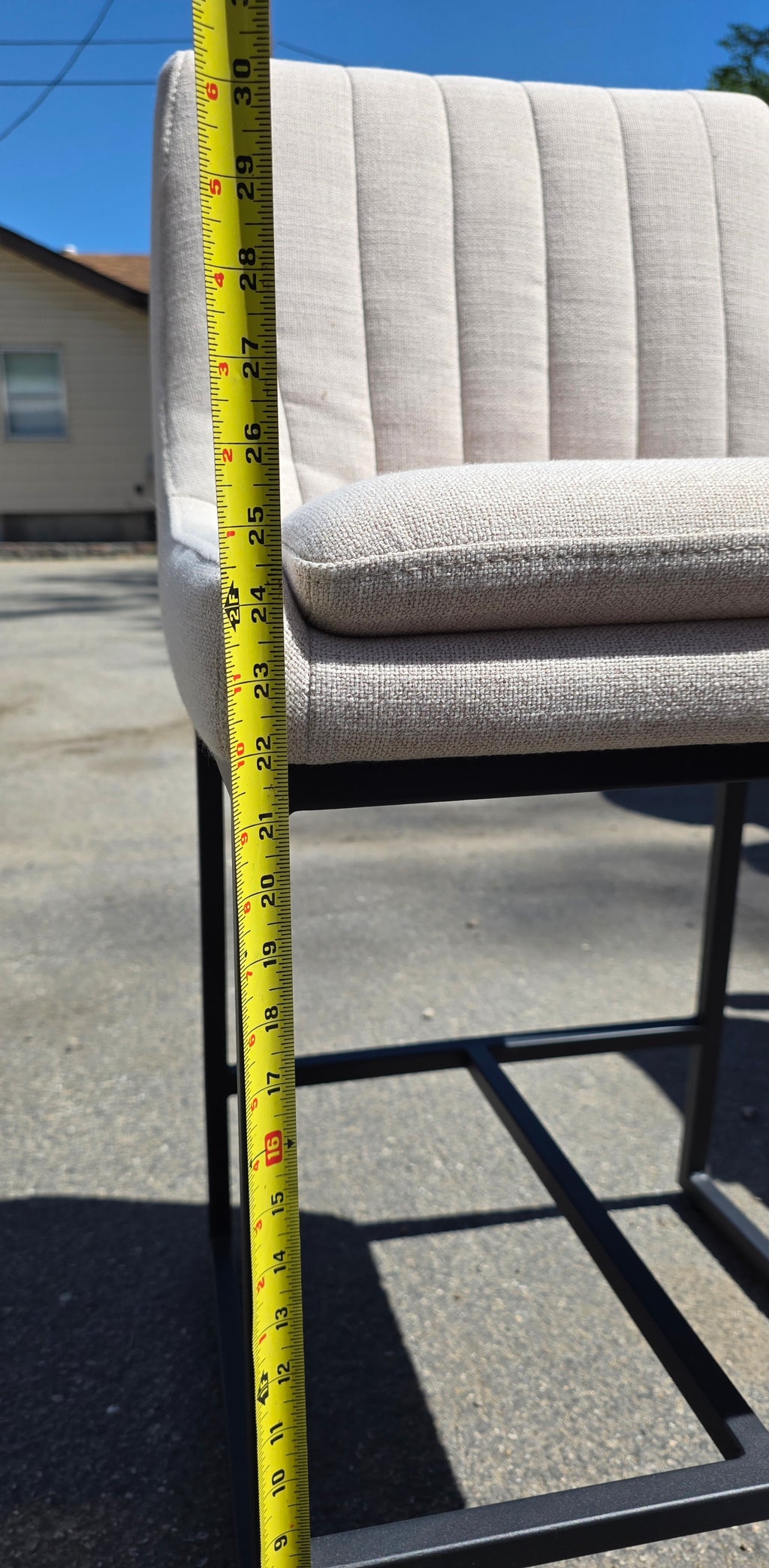 Modern Linen Counter Stool