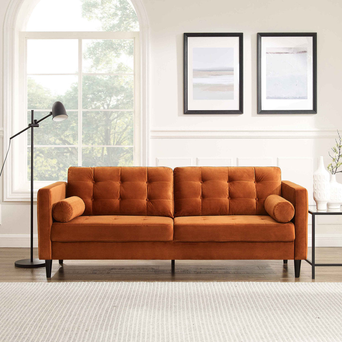 Minimize Modern Style Jeses 80.3" Mid-century Sofa