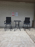 3 Piece Outdoor Patio Set 360° Swivel Seats