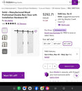 Solid + Manufactured Wood Prefinished Double Barn Door with Installation Hardware Kit